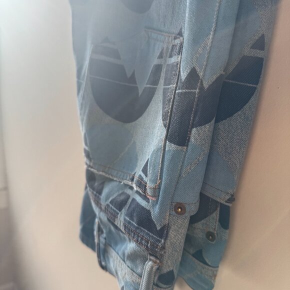 Authentic Acne Studios Blå Konst Log Print Jeans - Picture 5 of 9